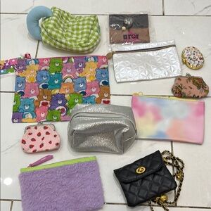 Colorful pouches bundle